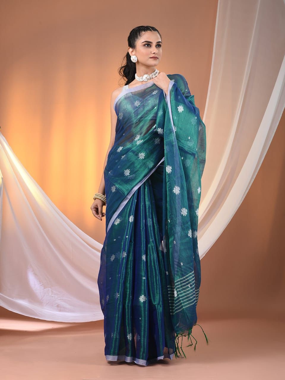 Jhil Mil Tissue Saree