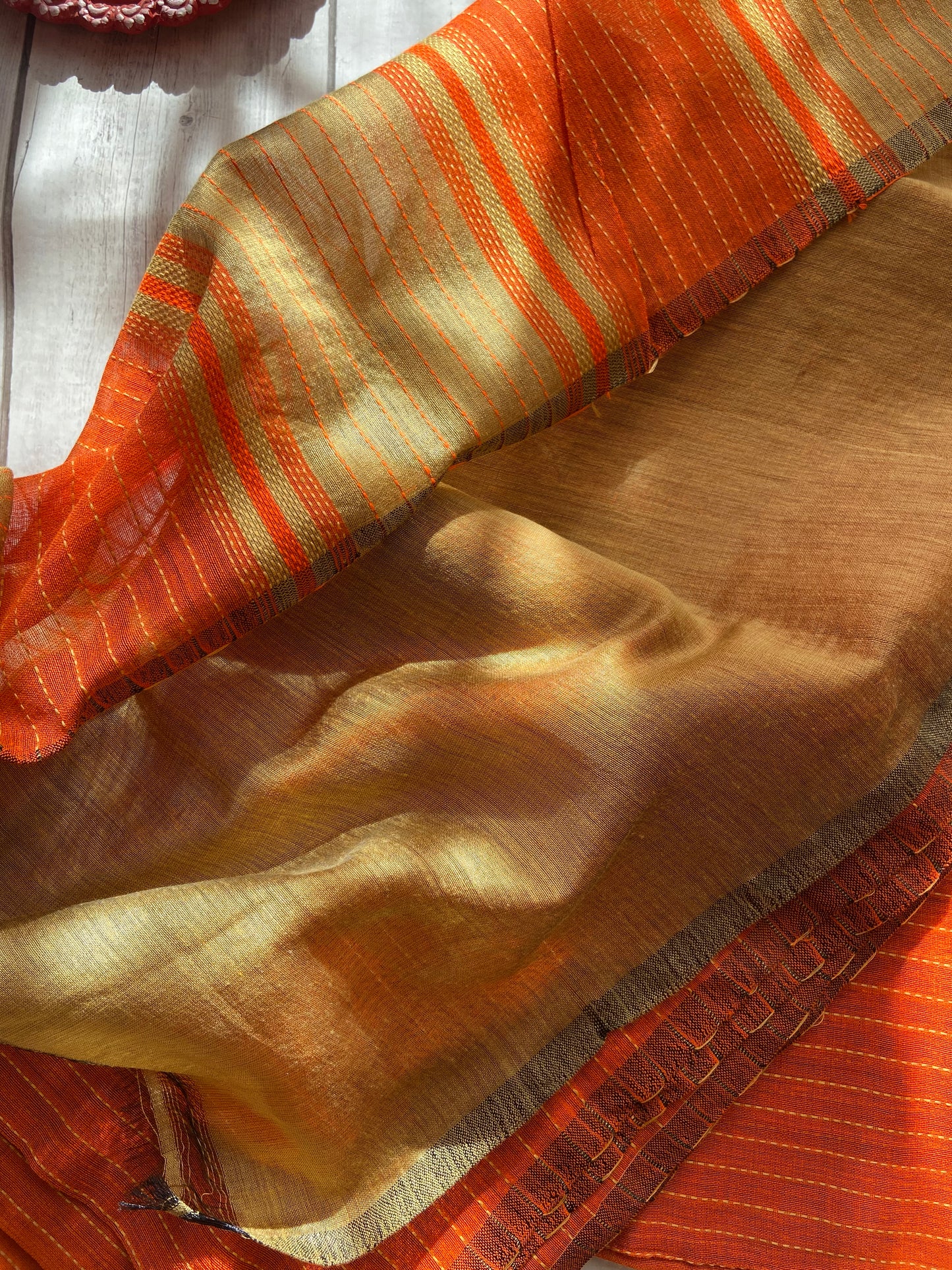 Golden Hour Khadi Saree