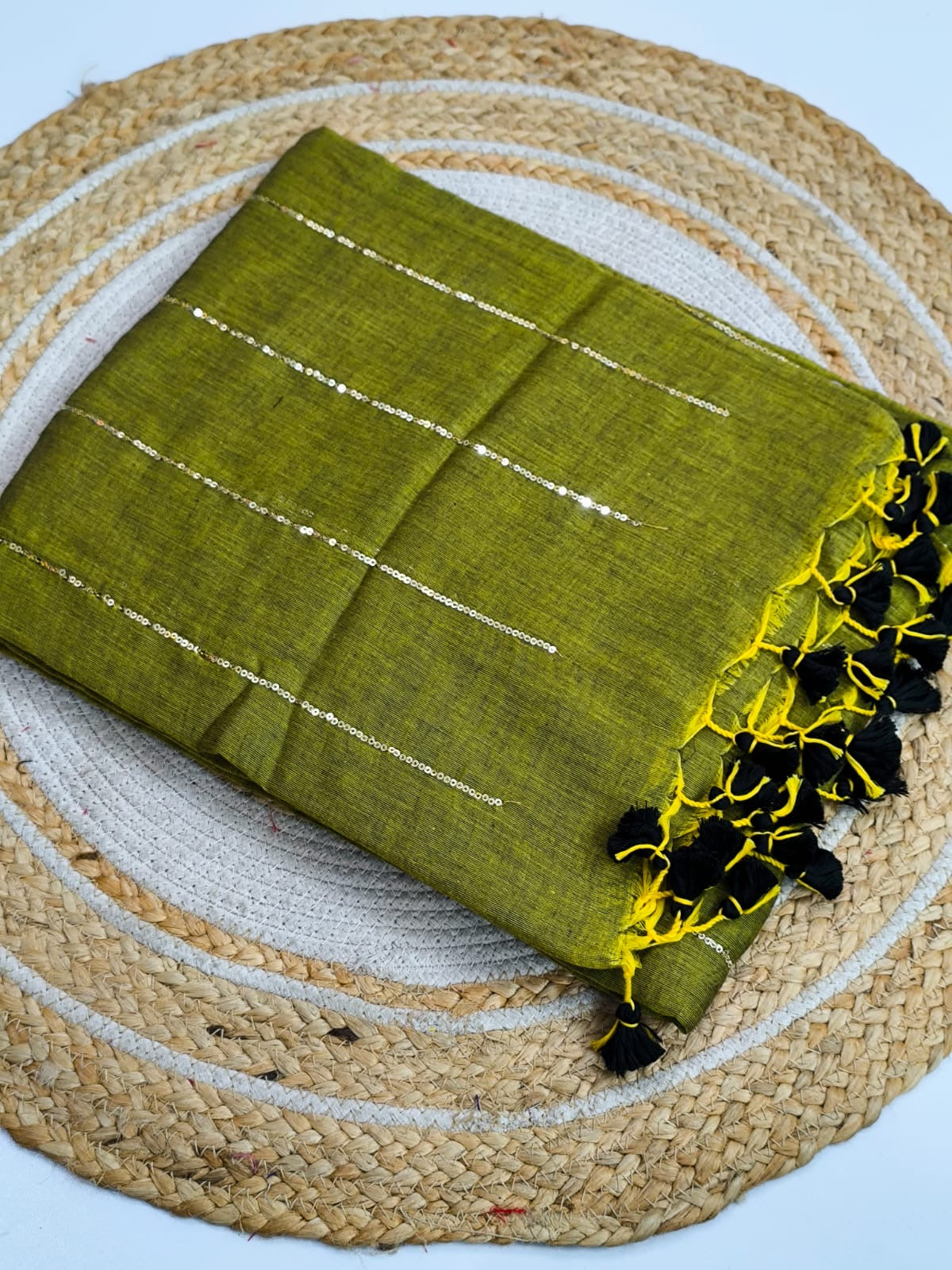 Sequinned Mul Saree