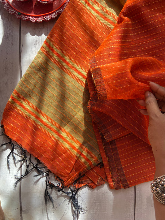 Golden Hour Khadi Saree