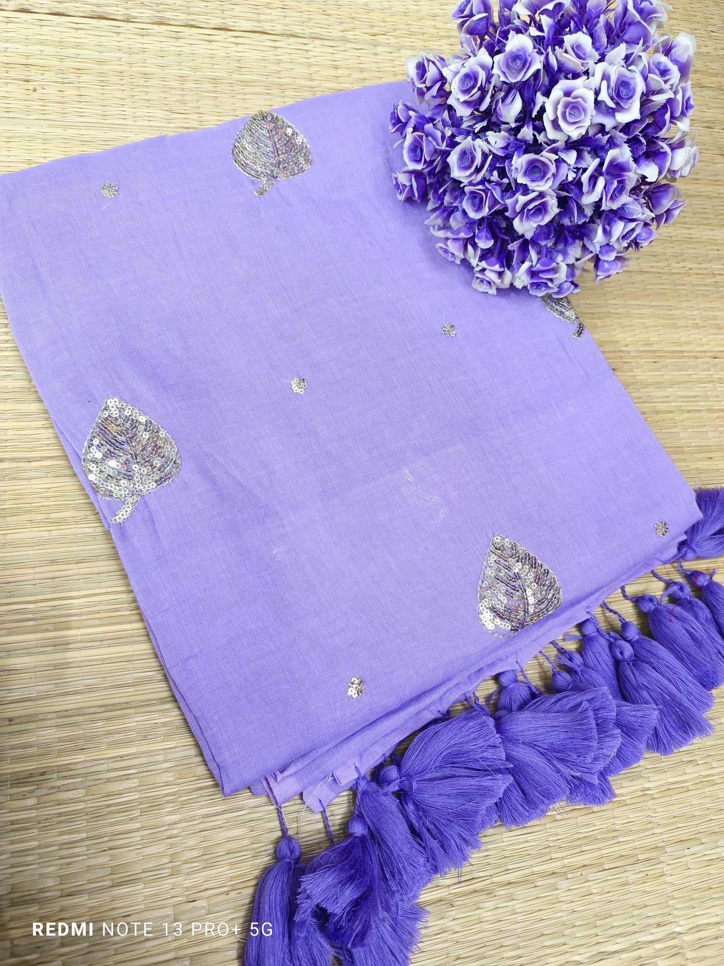 Kirti sequinned Mul Saree