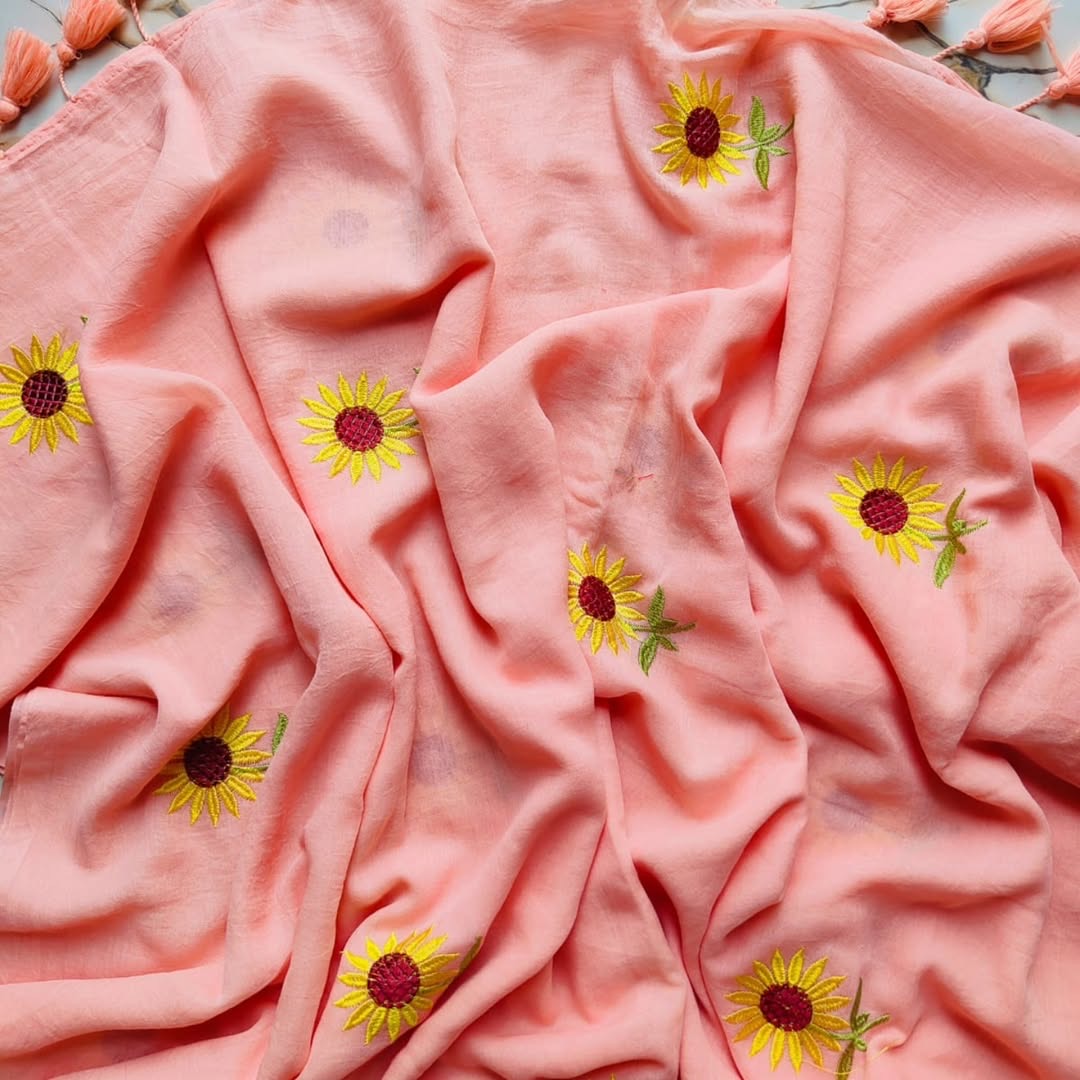 Sunflower Mul Saree