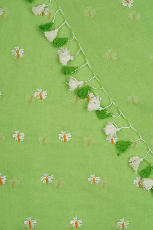 Parijat Green Saree