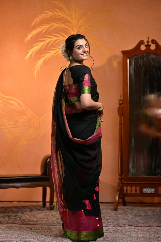 Kalki Black Saree