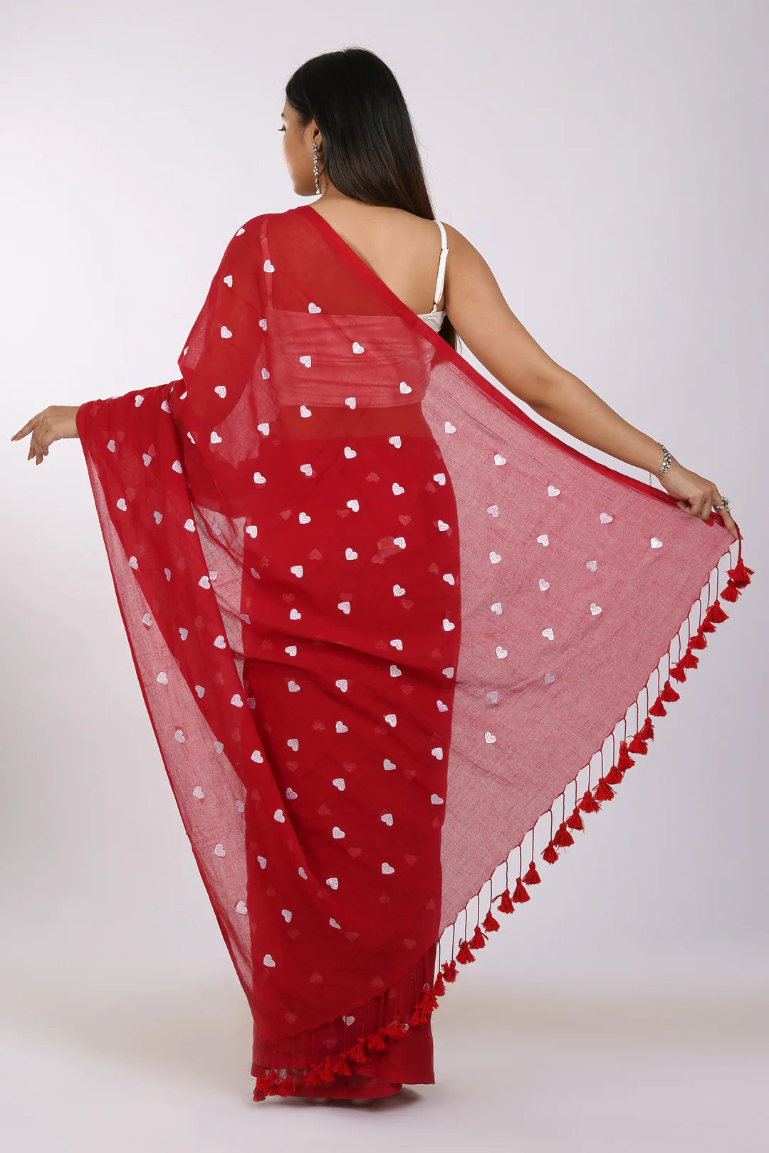 Red Heart Saree