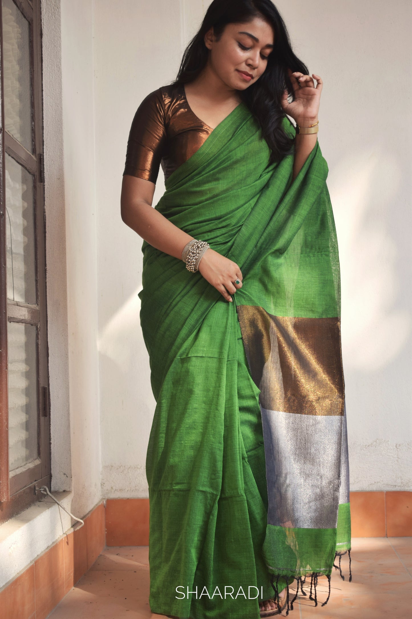 The Zinnia Saree