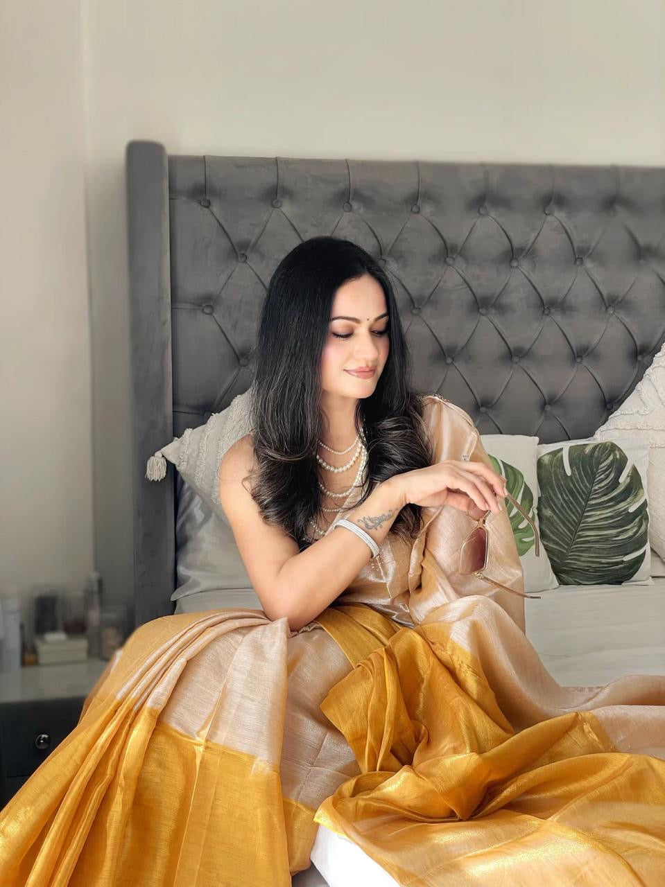 Golden Hour Tissue Saree