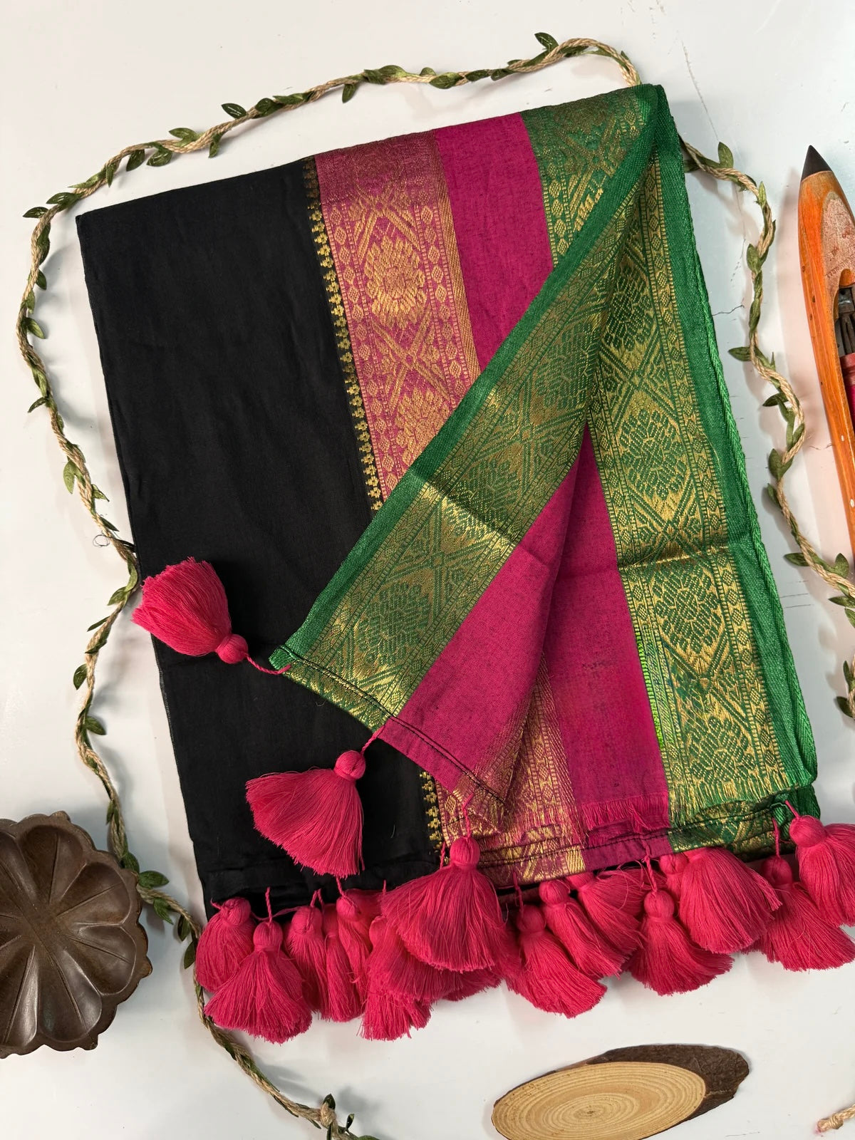 Kalki Black Saree