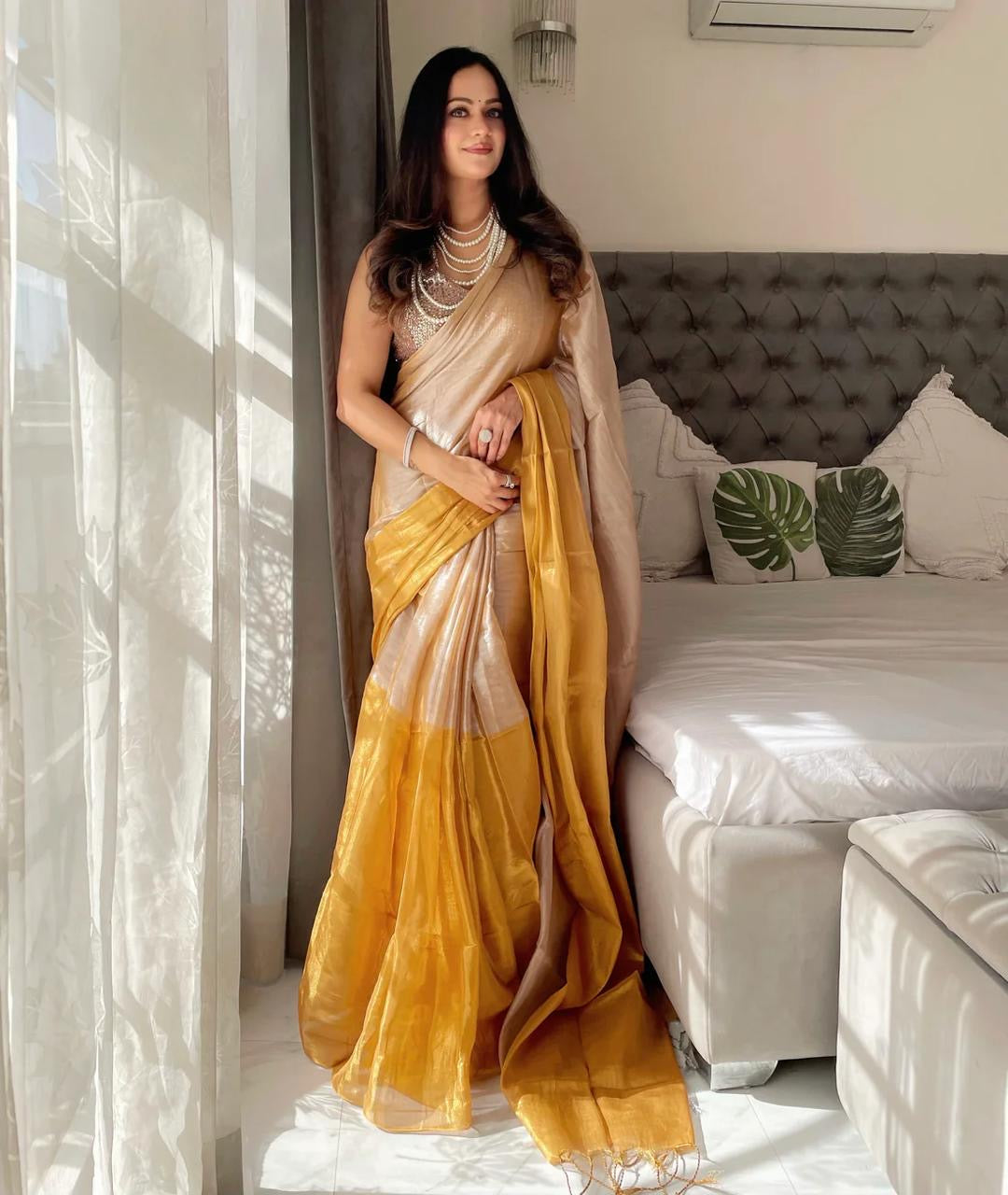 Golden Hour Tissue Saree