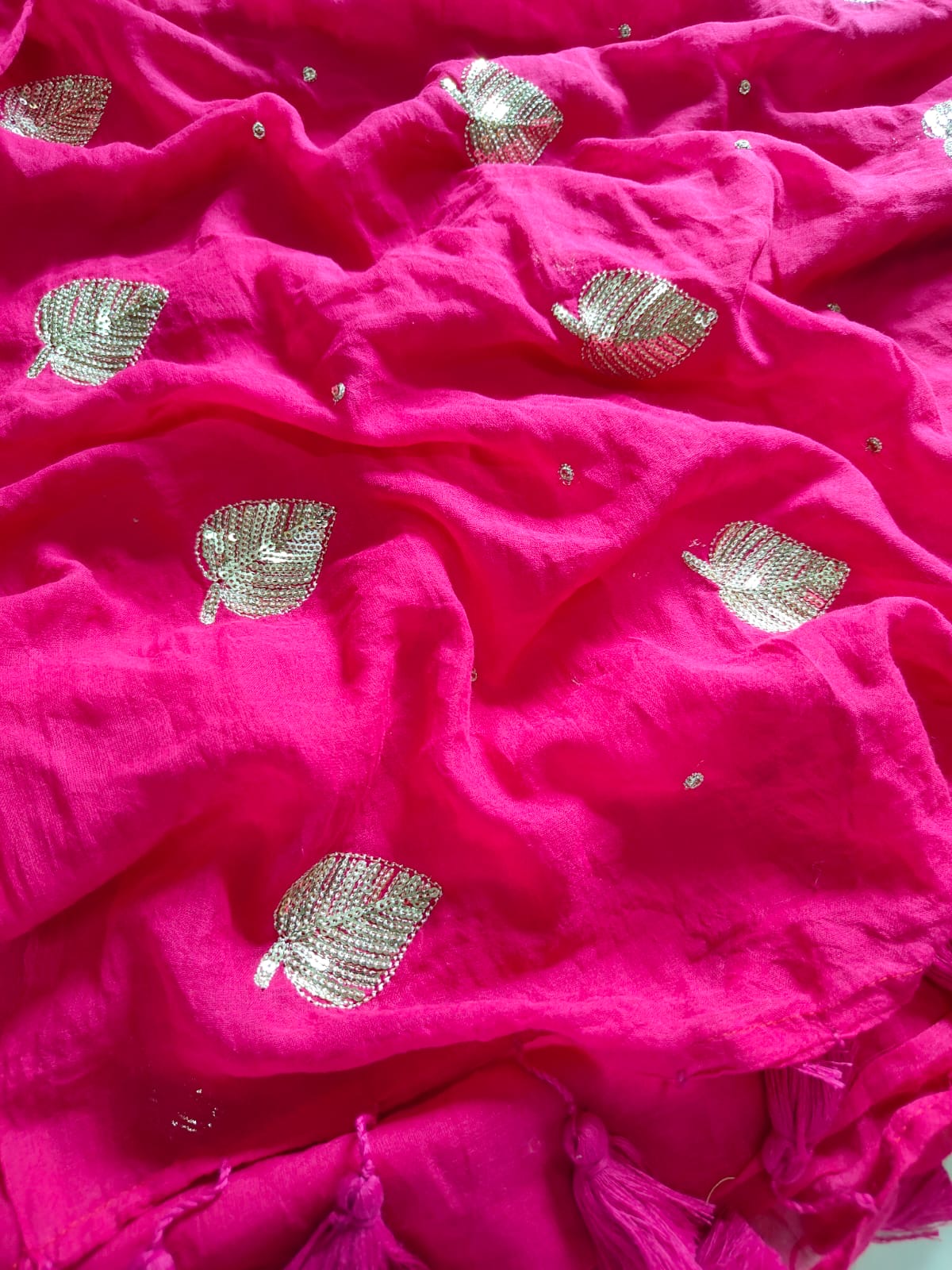 Kirti sequinned Mul Saree