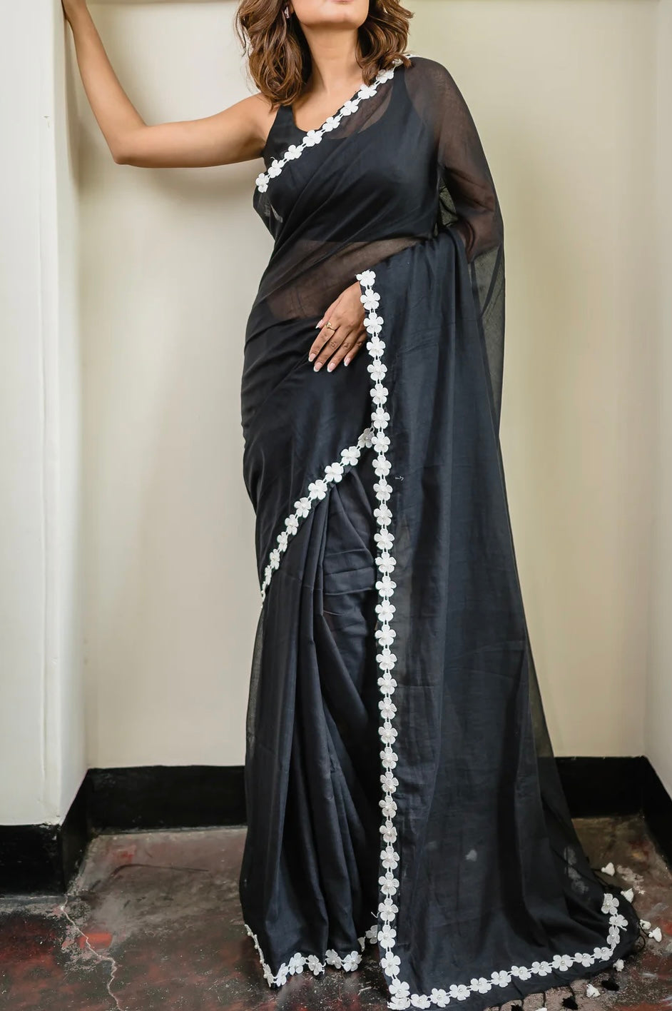 Tista Mul Saree (Black)