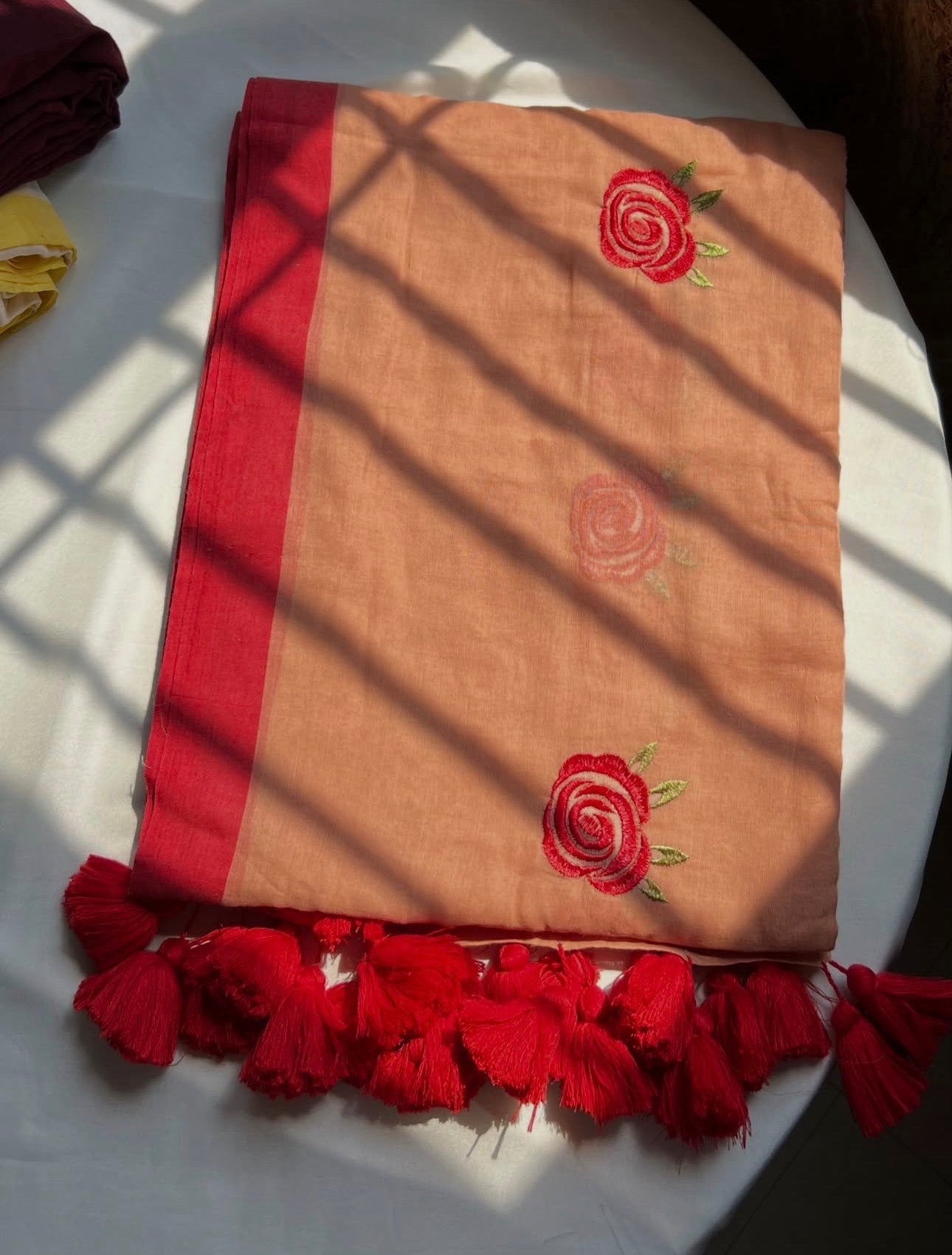 Rose mul Saree