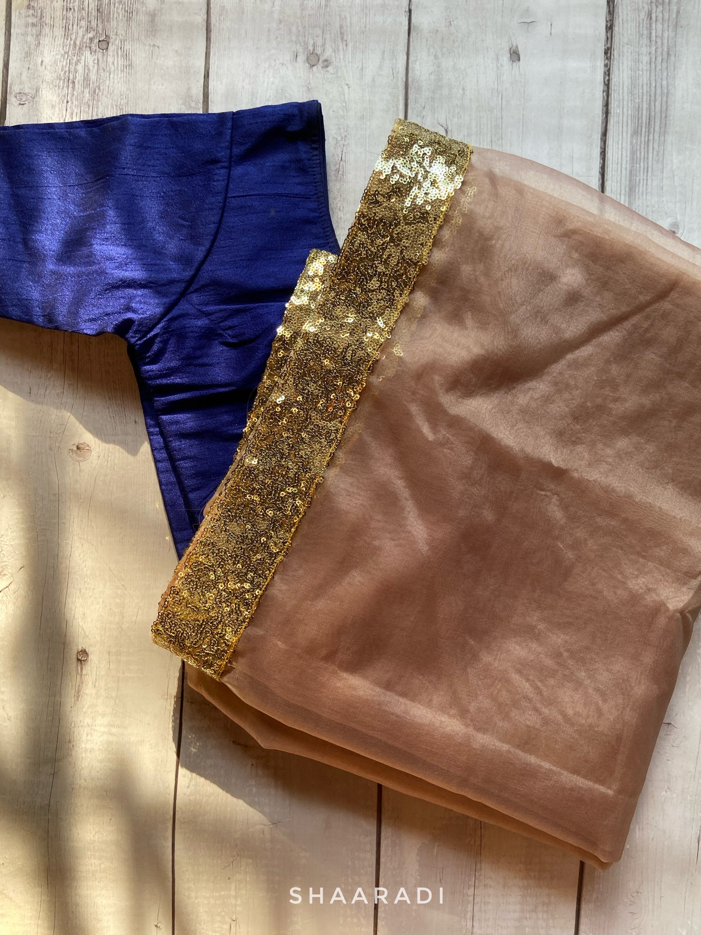 Molten Copper Organza Saree