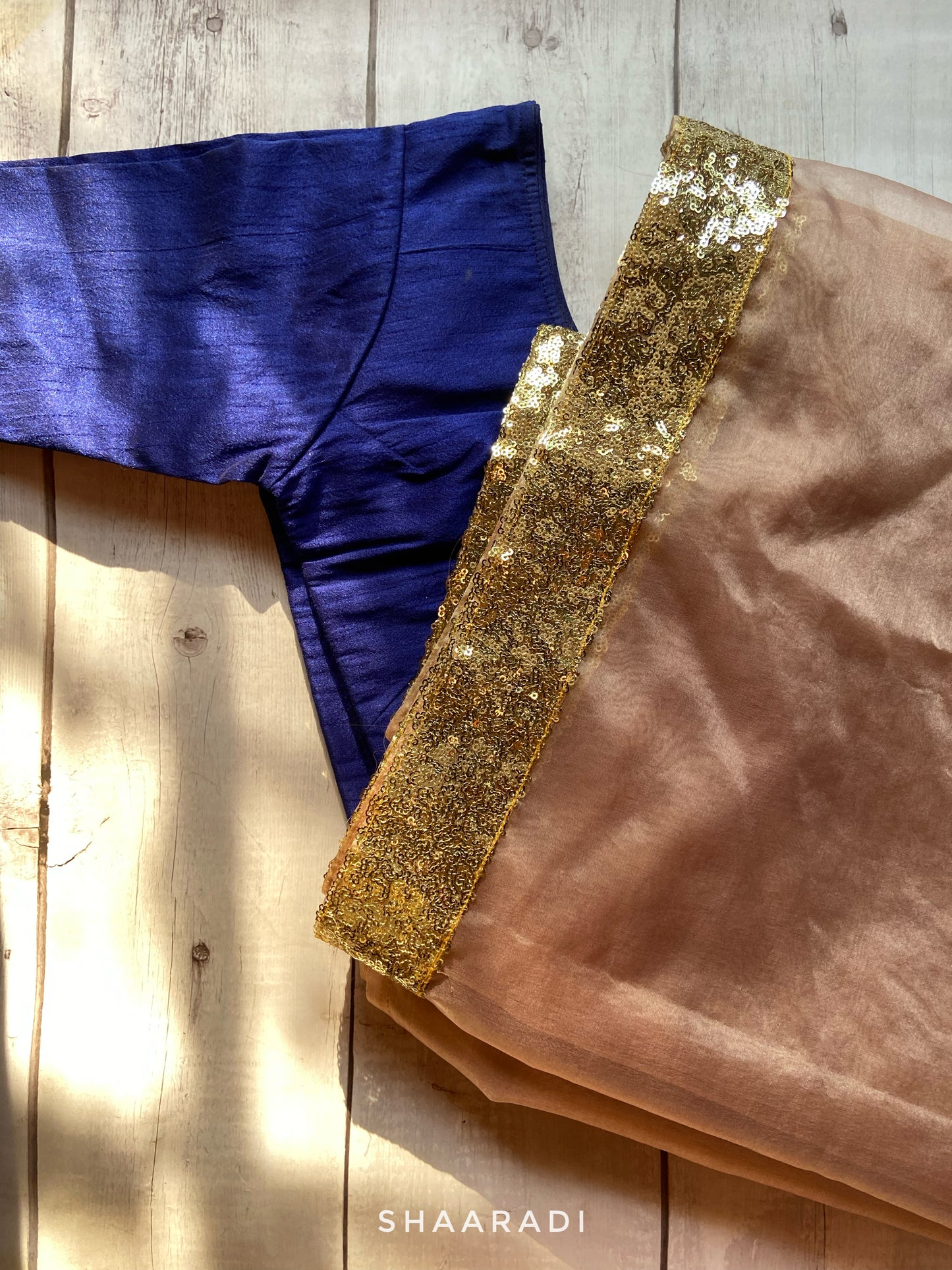 Molten Copper Organza Saree