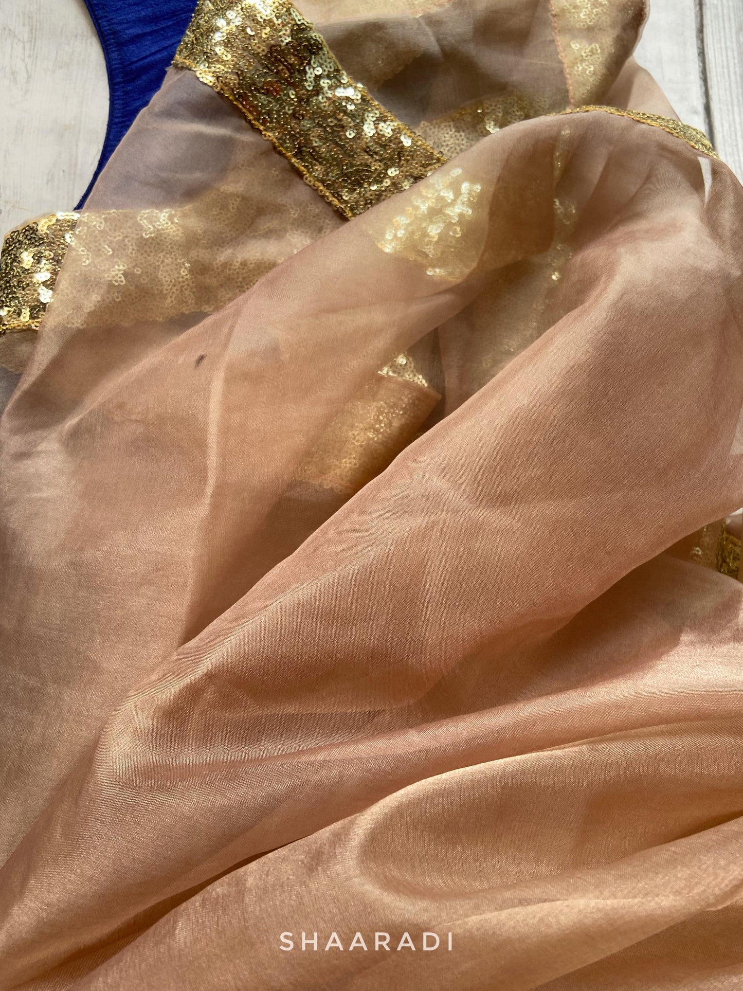 Molten Copper Organza Saree