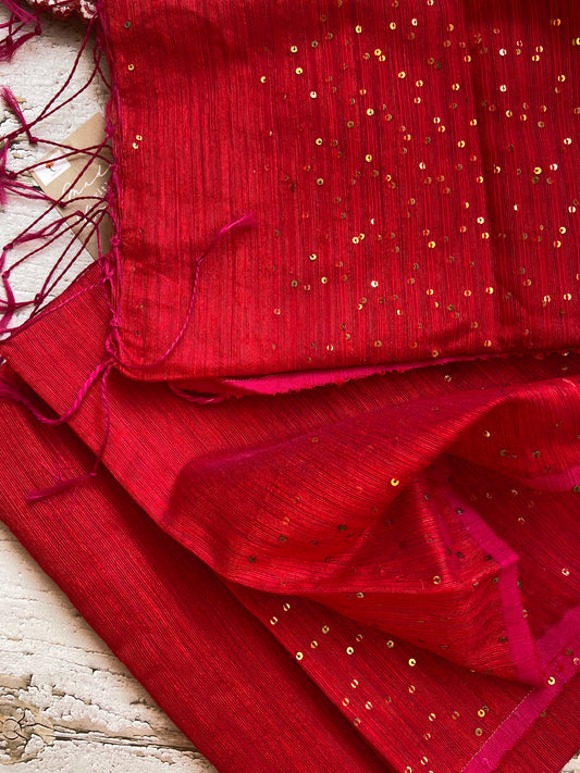 Snowdrop Red Saree