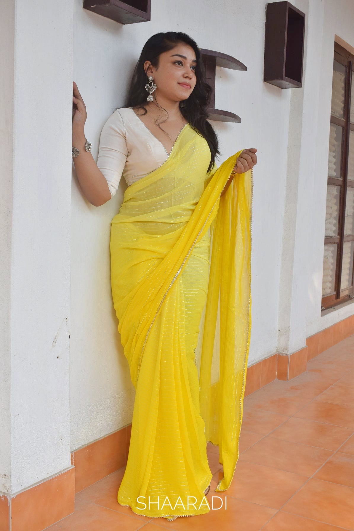 RANI Yellow Saree