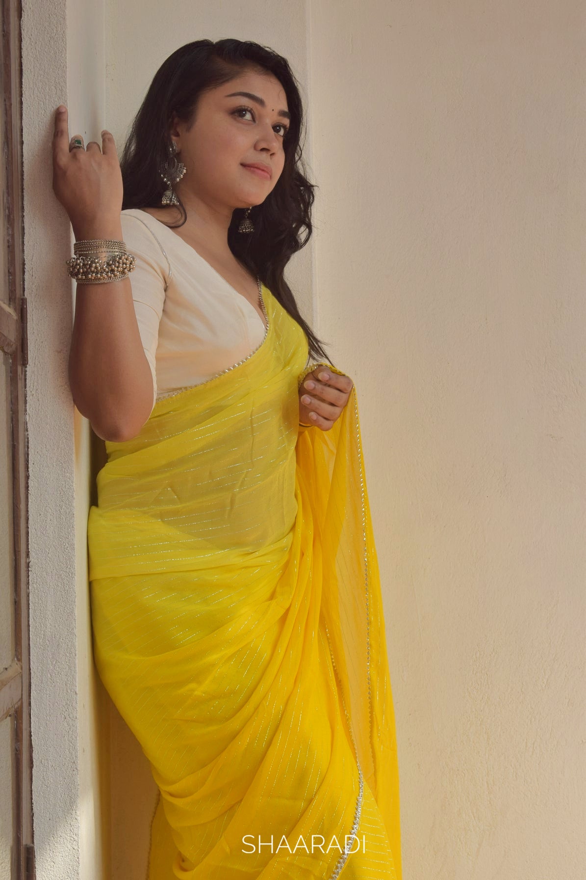 RANI Yellow Saree