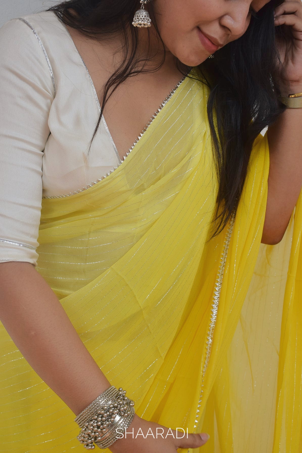 RANI Yellow Saree