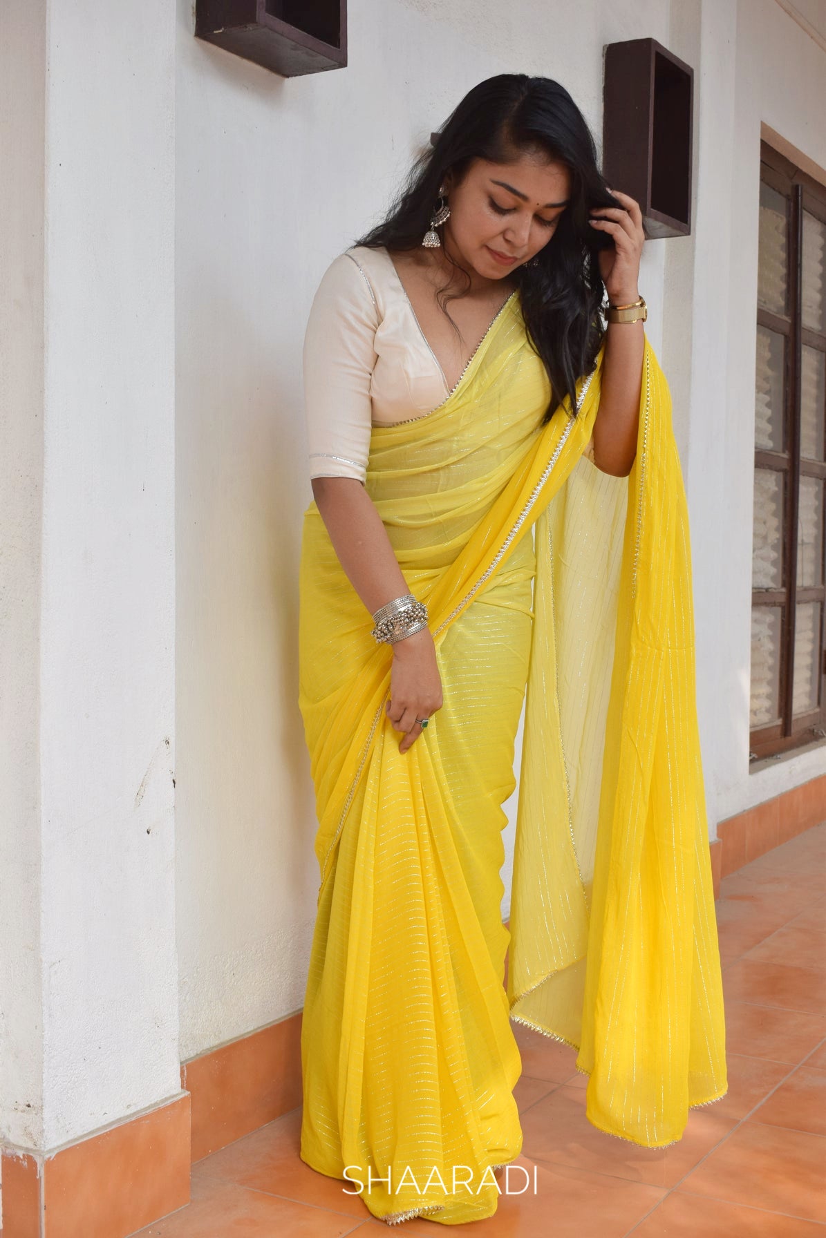 RANI Yellow Saree