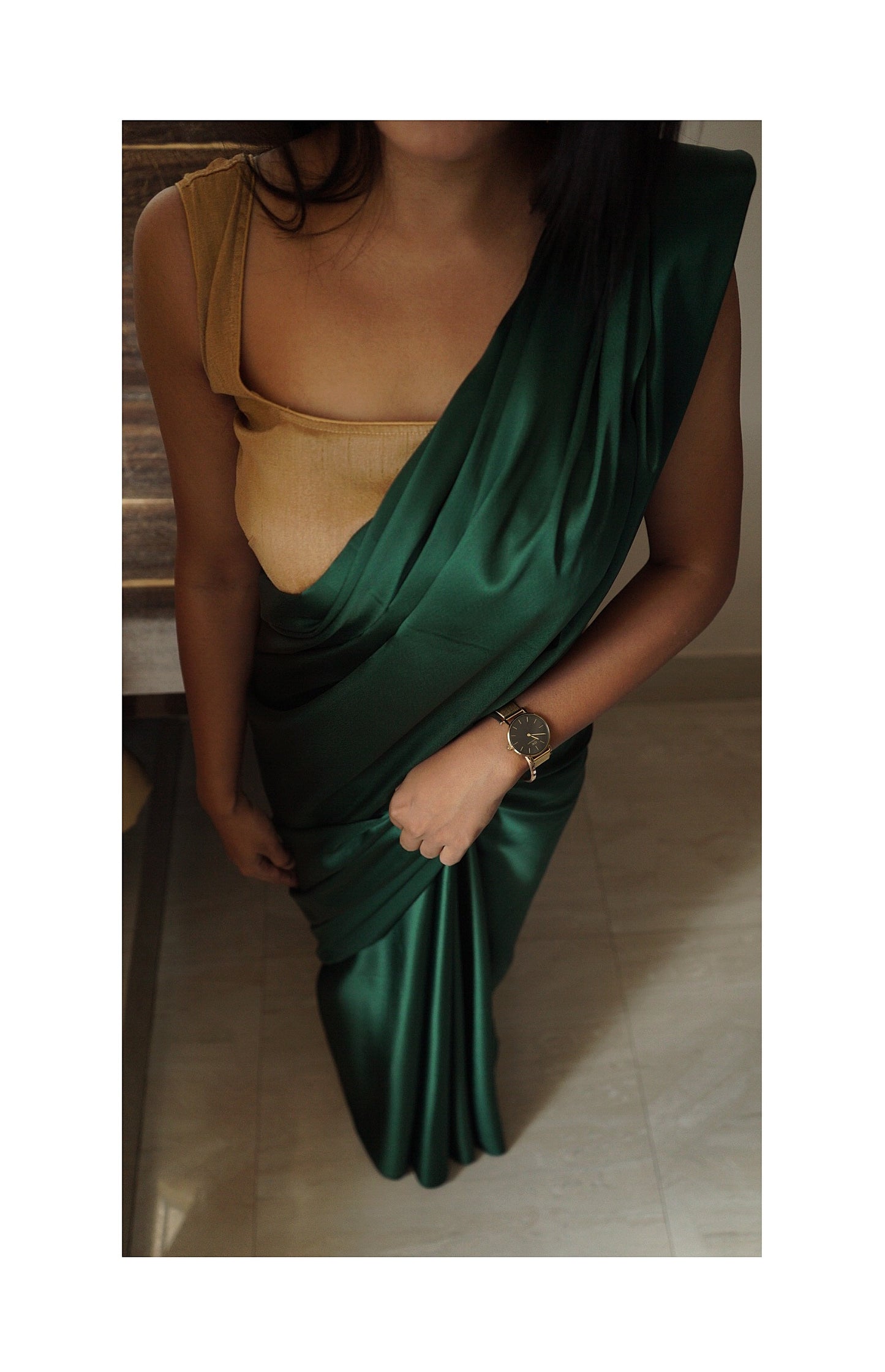 Vintage Hues Satin Saree