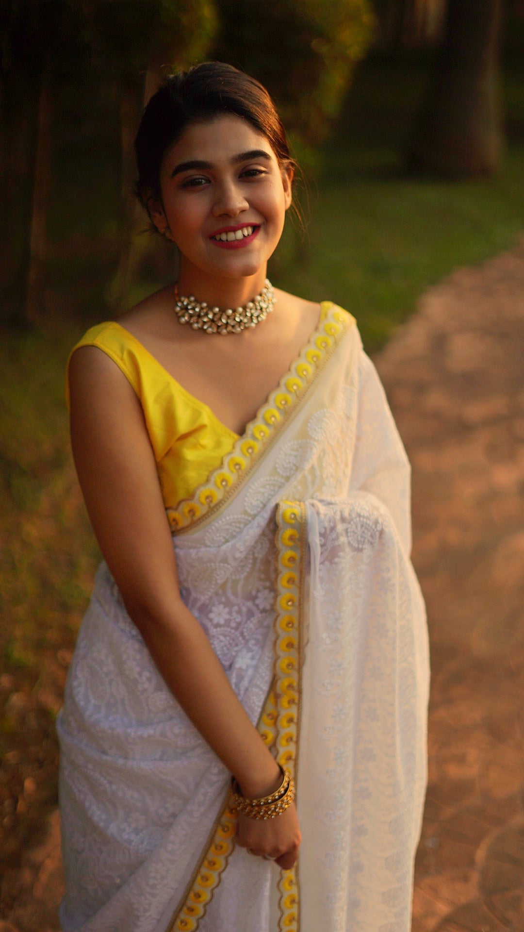 Sunflower Embroidered Saree