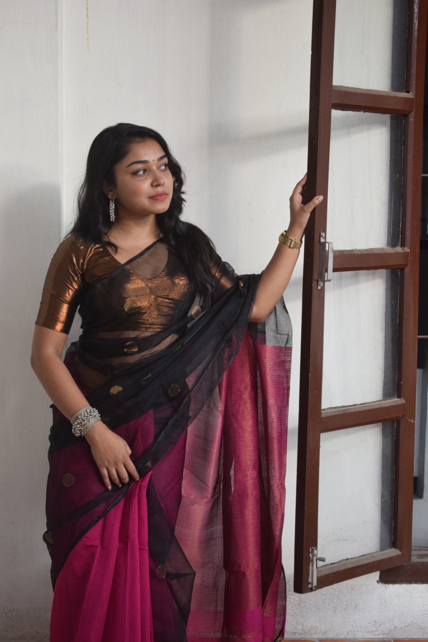 Rani Black Saree