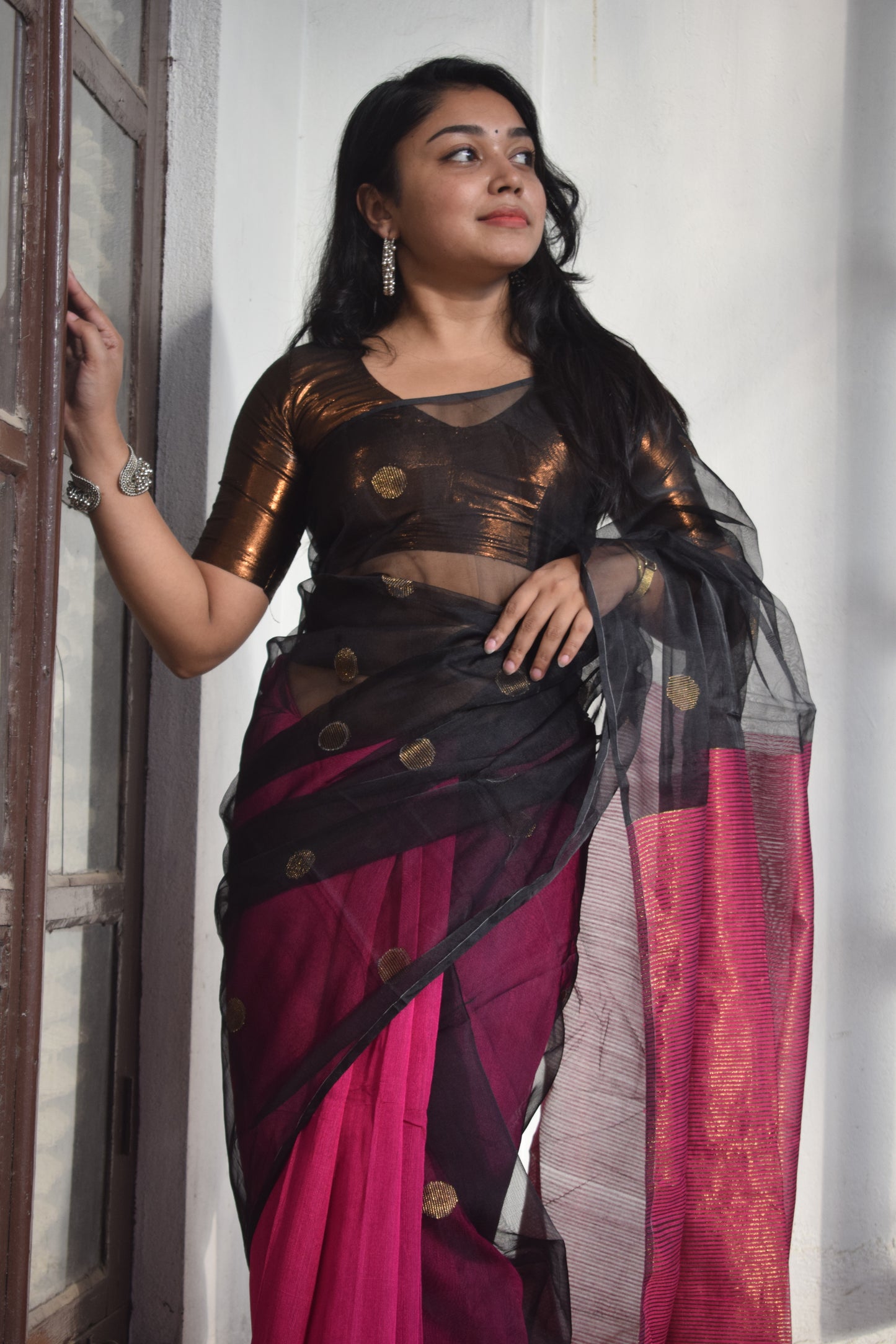 Rani Black Saree