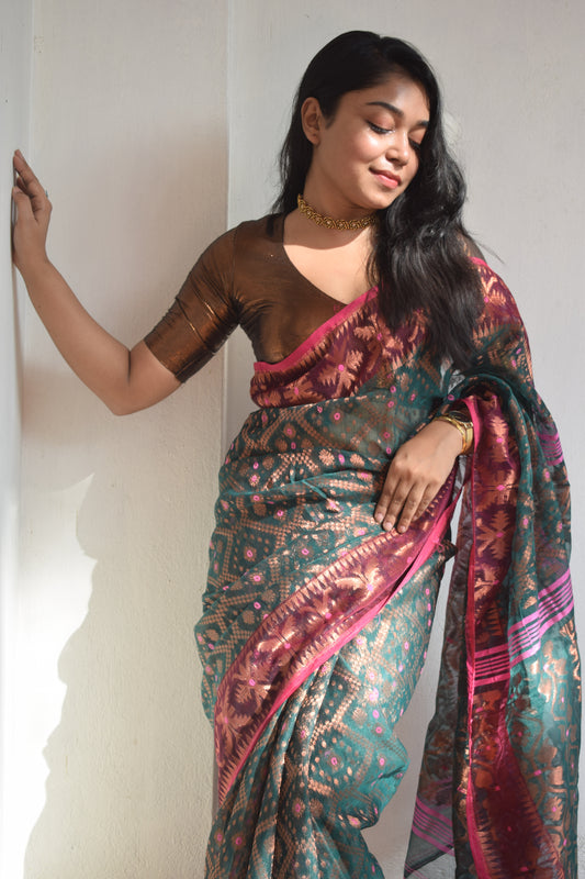 Azalea Jamdani Saree