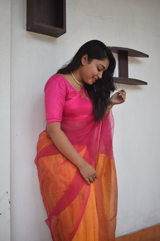 The Gerbera Daisy Saree