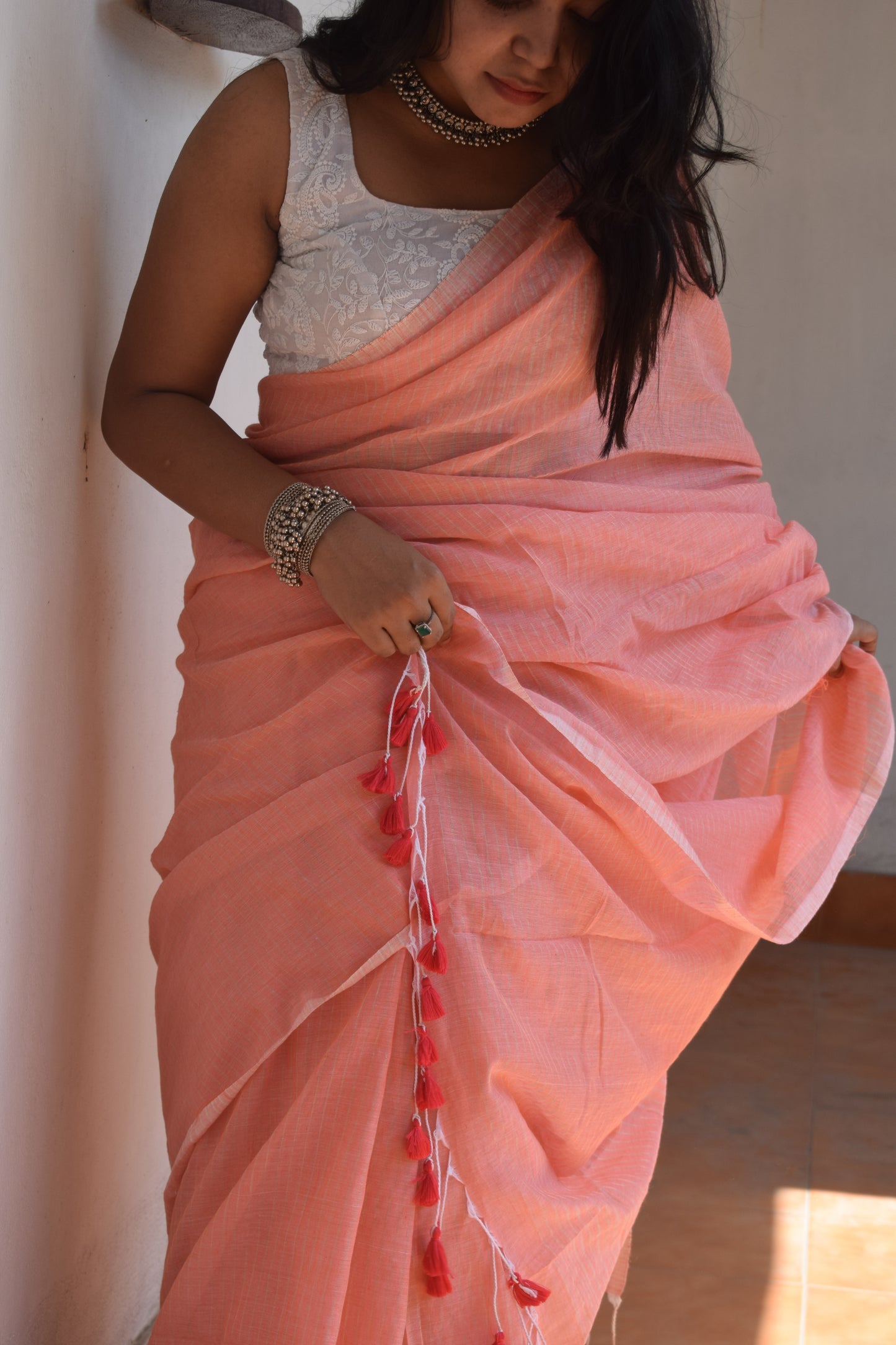 Forever Pink Rose Saree