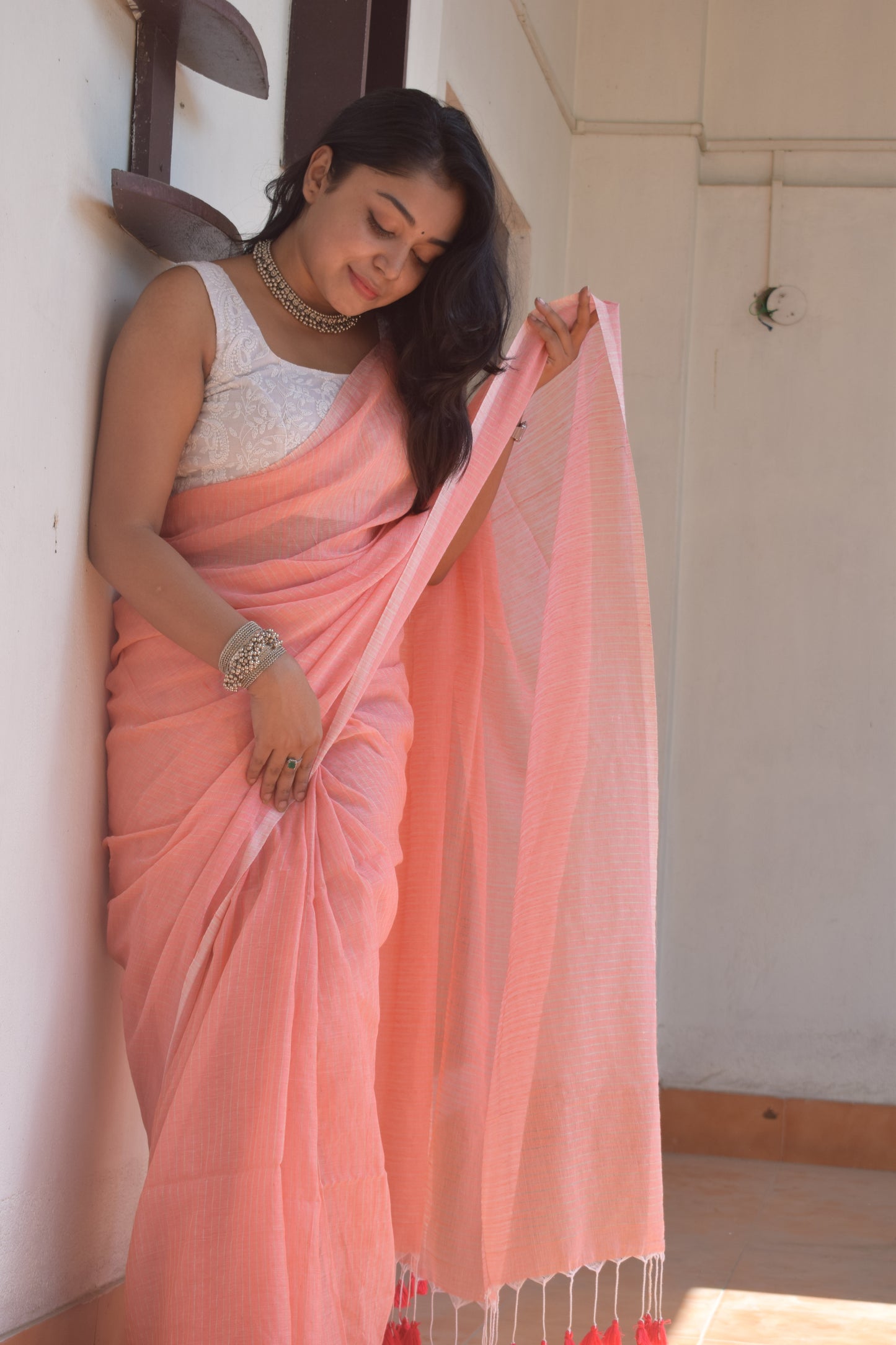 Forever Pink Rose Saree