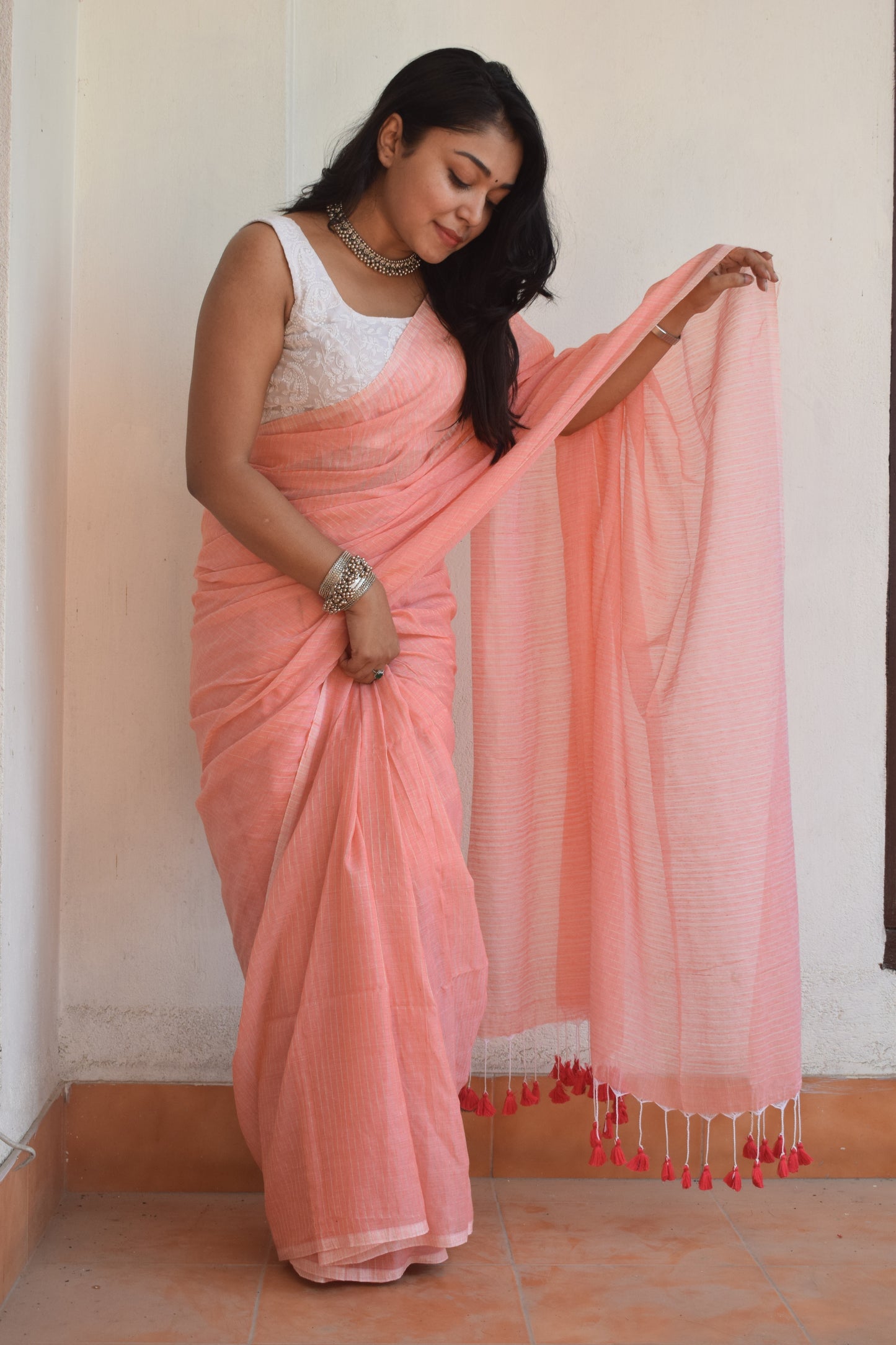 Forever Pink Rose Saree